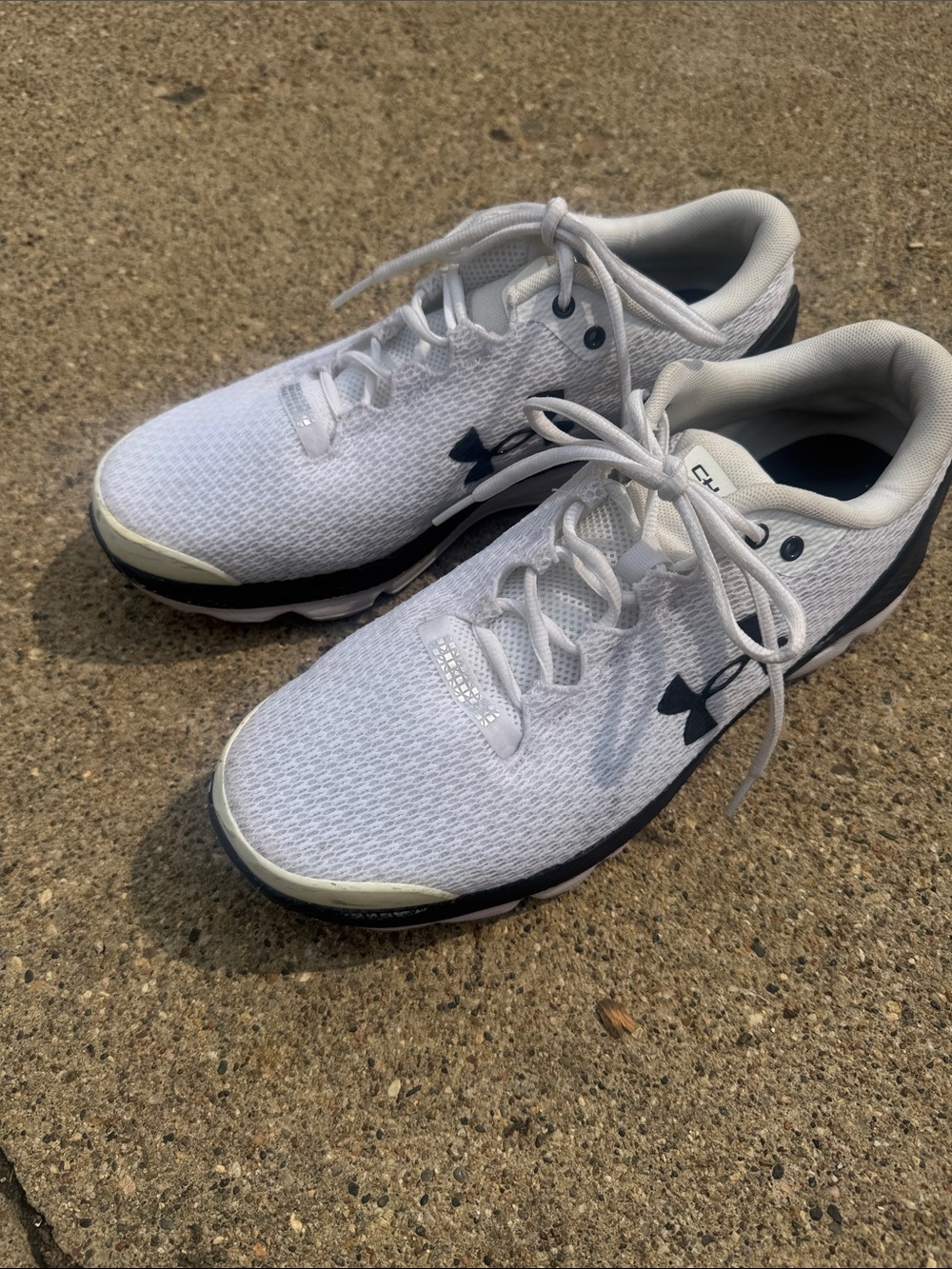 Under Armour Men’s White and Black Athletic Shoes